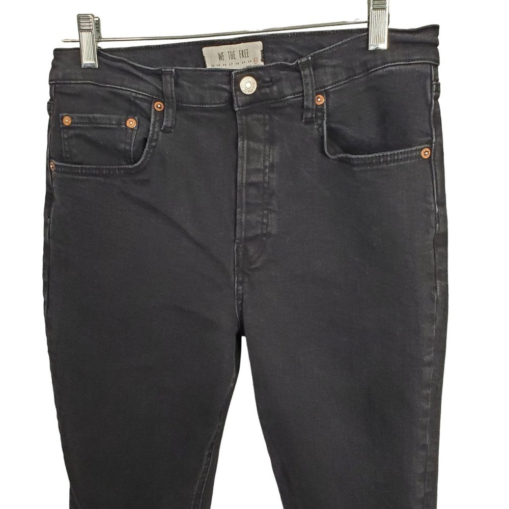 We the Free Size 31 Jeans Anthropologie Button Fly Stretch Skinny Distressed - Picture 3 of 11